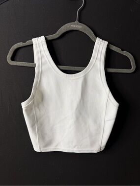 Lululemon Ribbed Cropped Tank Top | Size 4 | White